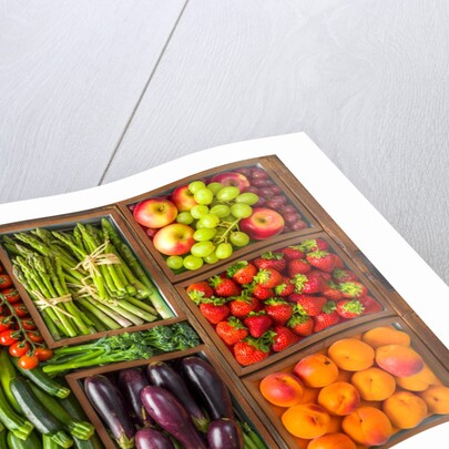 Fruit and vegetables in boxes by Assaf Frank
